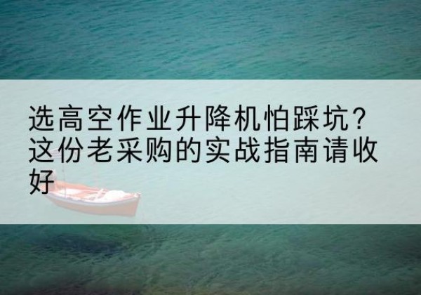 大名高空作业升降机厂家推荐-选高空作业升降机怕踩坑？这份老采购的实战指南请收好